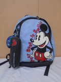 Disney Mickey Mouse Backpack w/ Top Zip Case