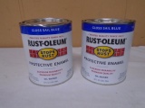 2 Quarts of Rust-Oleum Gloss Sail Blue Enamel Paint
