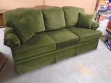 Like New Best Chair Co Green Sofa w/ Matching Pillows