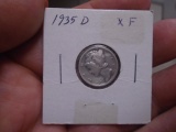 1935 D Mint Silver Mercury Dime