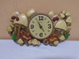 Vintage Arabesque Mushroom Wall Clock