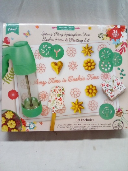 Handstand Kitchen SpringFling Fun Cookie Press&Frosting Set Ages 6+