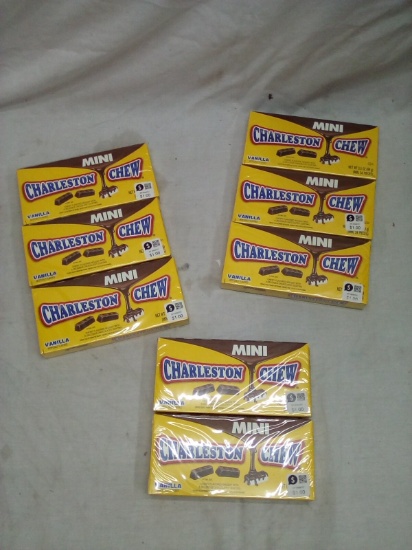 Lot of 8 Mini Charleston Chew Vanilla 34Pc Boxes