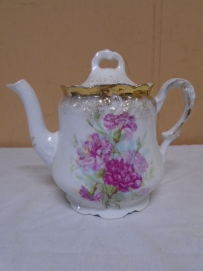 Beautiful Gold Trimmed Porcelain Tea Pot