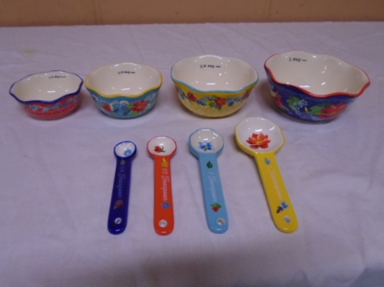 8pc Pioneer Woman Measuring Spoon & Measuring Cup Set