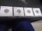 Group of 4 Silver Mercury Dimes