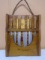 Vintage 6pc Old Hickory Kitchen Knife Set In Original Wood Wall Holder