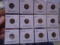 Group of 12 Assorted Date Indian Head Cents