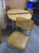 Vintage Chrome Leg Dining Table w/ Center Leaf & 4 Matching Chairs