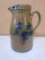 Beautiful Rowe Pottery Salt Glazed Cobalt Crock Pitcher