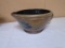 Beautiful Rowe Pottery Salt Glazed Cobalt Crock Mixing Bowl w/ our Spout & Handle