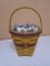 1994 Longaberger May Series Lilac Basket w/ Liner & Protector