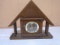 Vintage Handmade Wood Case Clock w/ Baby Ben Clock