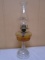 Antique Glass Oil Lamp