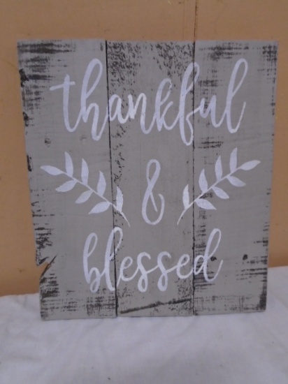 Thankful & Blessed Wooden wall Décor