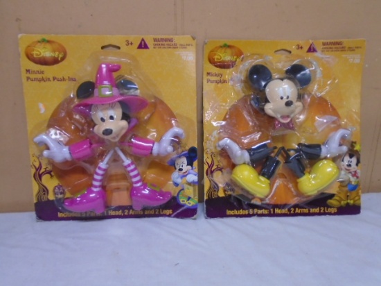 Disney Minnie & Mickey Mouse Pumpkin Push-In