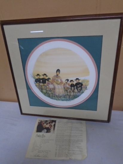 P. Buckley Moss "A Mother's Story" Framed Offset Lithograph