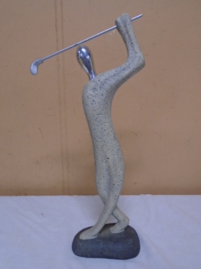 Modern Golfer Sculpture