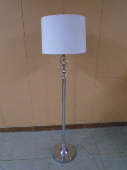 Chrome Floor Lamp w/ 3 Glass Balls