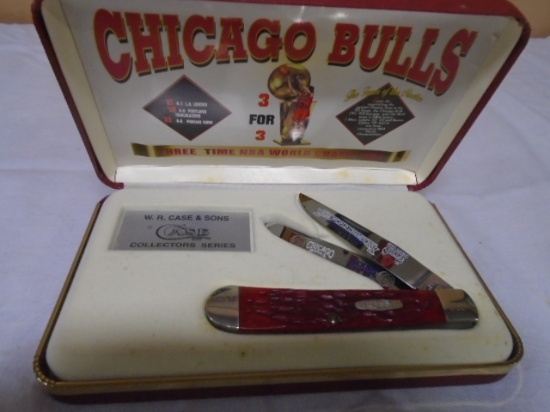 W.R. Case & Sons Case XX Chicago Bulls 1991-1992-1993 World Champions Double Handle Pocket Knife