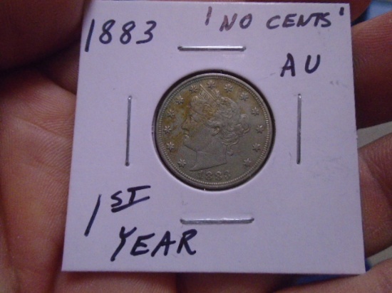 1883 "No Cents" Liberty "V" Nickel