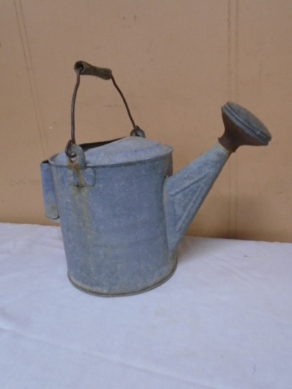 Vintage Galvinized Metal Watering Can