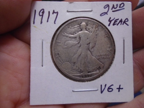 1917 Silver Walking Liberty Half Dollar