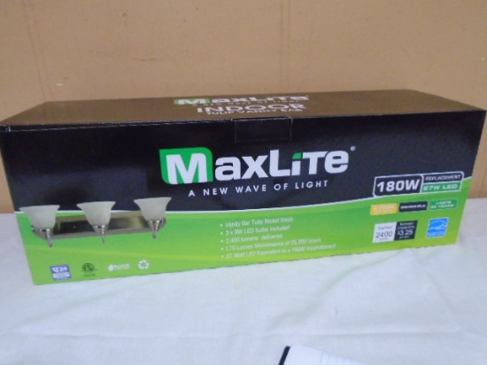 Maxlite LED Nickel Finish Tulip Vanity Light