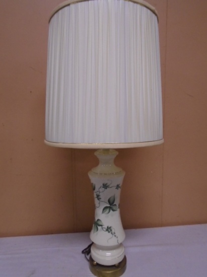 Vintage Ivy Pattern Porcelain Table Lamp