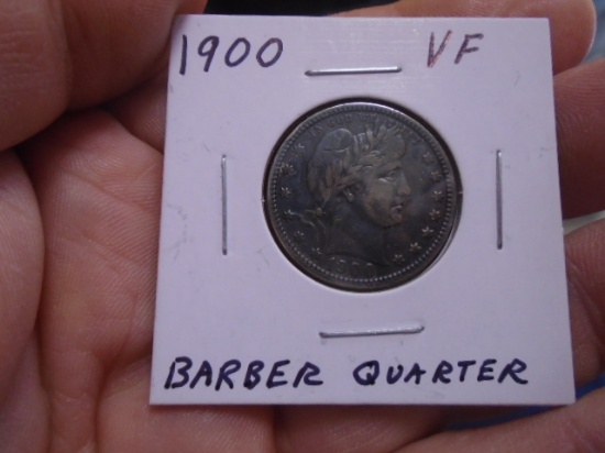1900 Silver Barber Quarter