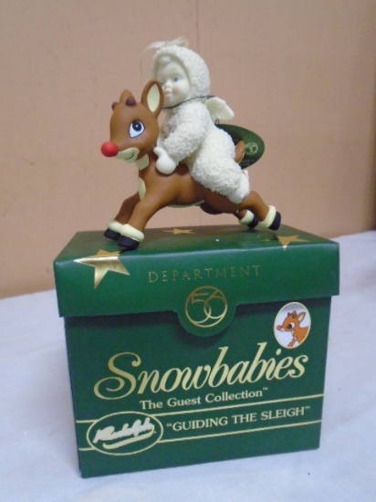 Department 56 "Guiding The Sleigh" Snowbabies Figurine