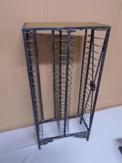 Iron Wood Top CD Rack