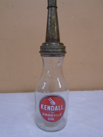 Kendall 1qt Glass Oil Bottle w/ Spout