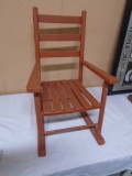 Vintage Painted Wooden Child's Rocker