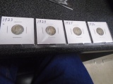 Group of 4 Silver Mercury Dimes