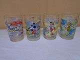Set of 4 Disney McDonald's Glasses