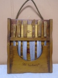 Vintage 6pc Old Hickory Kitchen Knife Set In Original Wood Wall Holder
