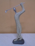 Modern Golfer Sculpture