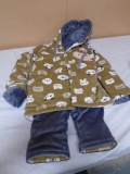 Brand New Lovebird Insulated Kid's Jacket &  Pants w/ Teddy Bears