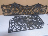 2 Decorative Cast Iron Pieces