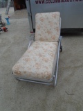 Vintage Aluminum Rolling Chaise Lounge w/ Cushions