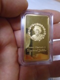24kt Gold Plated Queen Elizabeth II Diamond Jubilee Bar