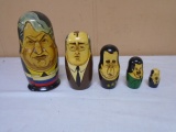 5pc Wooden Russian Nesting Doll Set