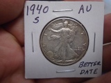 1940 S Mint Silver Walking Liberty half Dollar
