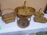 Large Group of Assorted Wicker Baskets