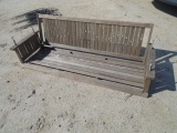 60in Long Wooden Porch Swing