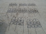 8pc Group of 24in Long Metal Interlocking Fence Panels