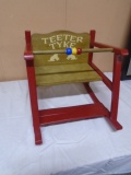 Vintage Delphos Bending Co Teeter Tyke Wooden Child's Rocker