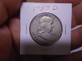 1953 D Mint Silver Franklin Half Dollar