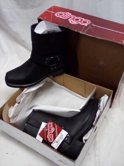 DINGO Men's 8.5D Black 6 Zip Harn Strap Boots- MSRP $110